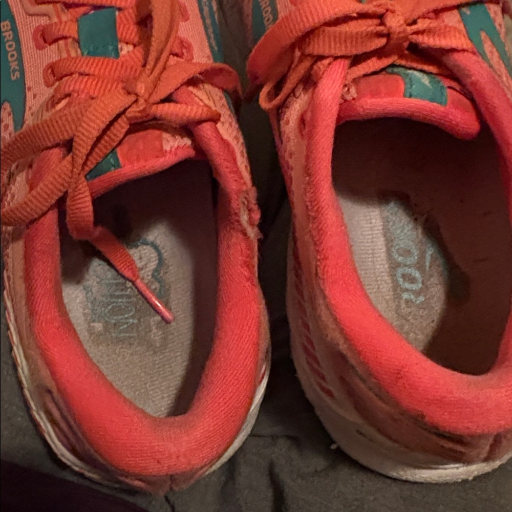 Brooks Women's Coral and Teal Athletic Shoes - Picture 10 of 10
